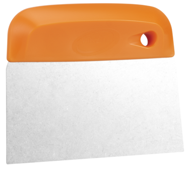 Dough Cutter/Scraper, Stainless Steel Blade, Flexible, 146 mm, Orange
